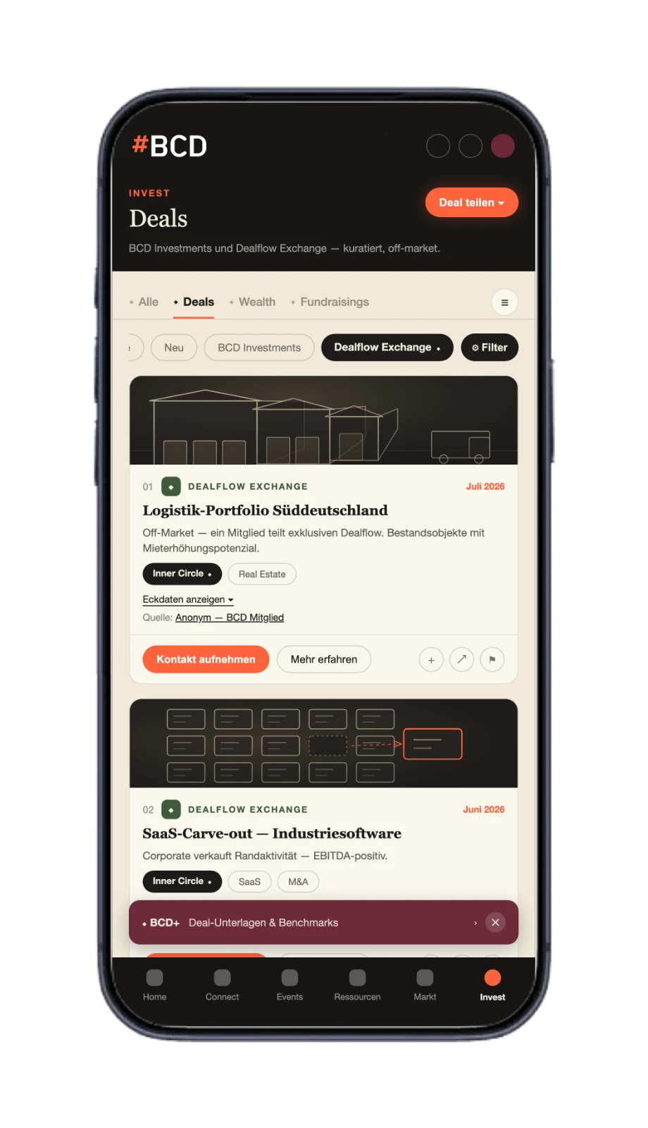 Dealflow Exchange in der #BCD-App